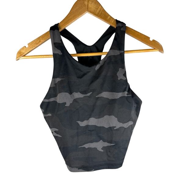 Athleta Freestyle Longline Camo Sports Bra Black‎ Size Small - Picture 4 of 6